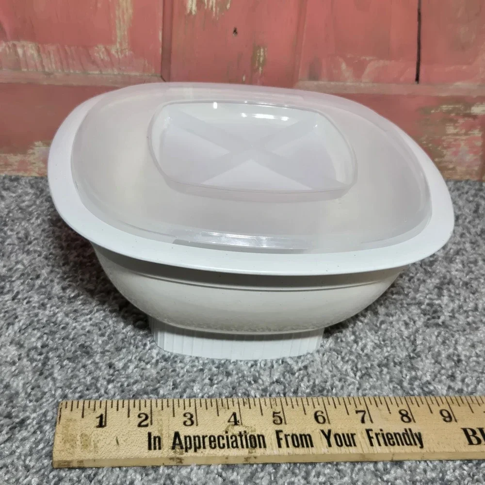 Nordic Ware Microwave 12 Cup Popcorn Popper White With Lid USA Freeze Heat Serve